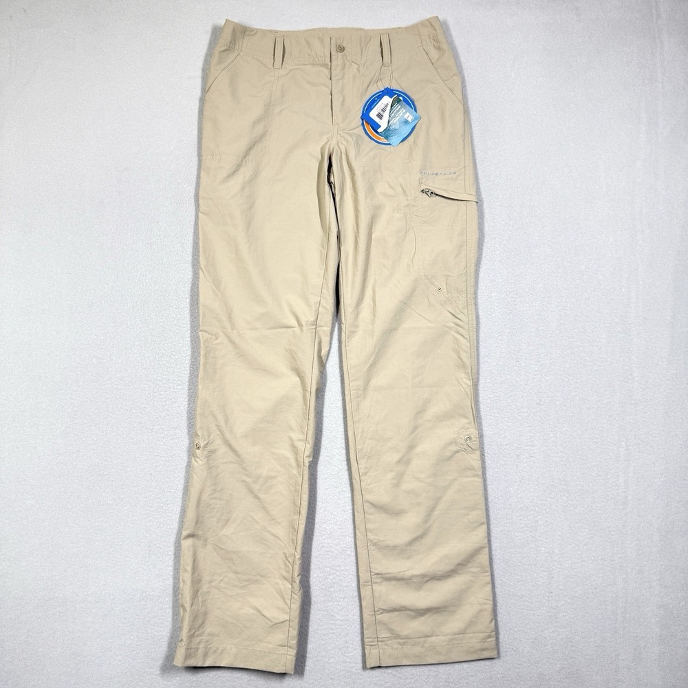 Columbia Pants Womens 4 Aruba Roll Up PFG Fossil Beige Omni Shade UPF 50 NWT